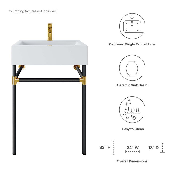 Redeem Wall-Mount Bathroom Vanity Basin Included