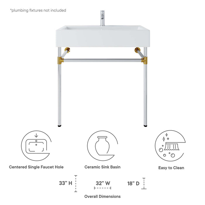 Redeem Wall-Mount Bathroom Vanity Basin Included