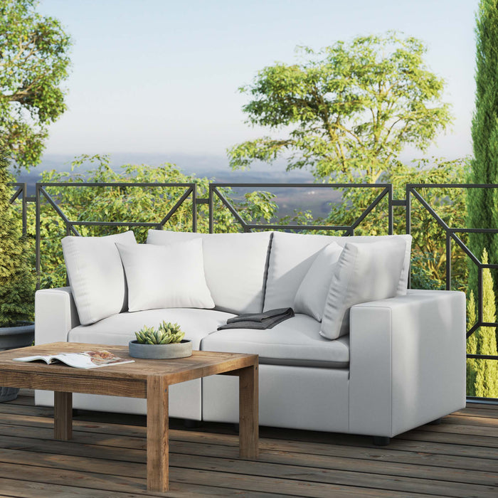 Commix Overstuffed Outdoor Patio Loveseat