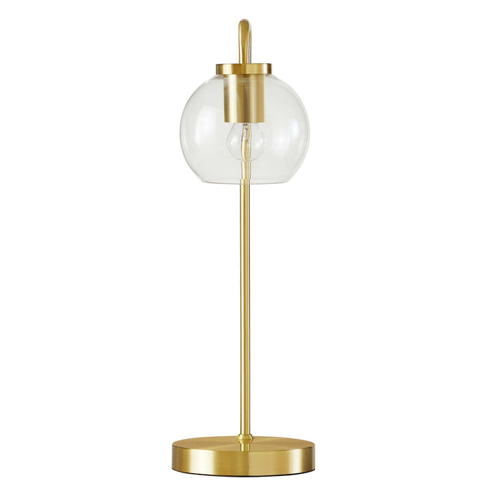 Silo Glass Globe Glass and Metal Table Lamp