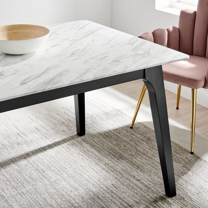 Juxtapose 63" Rectangular Performance Artificial Marble Dining Table