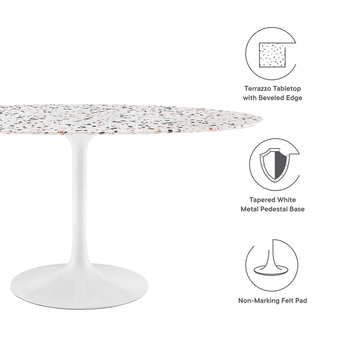 Lippa Oval Terrazzo Dining Table