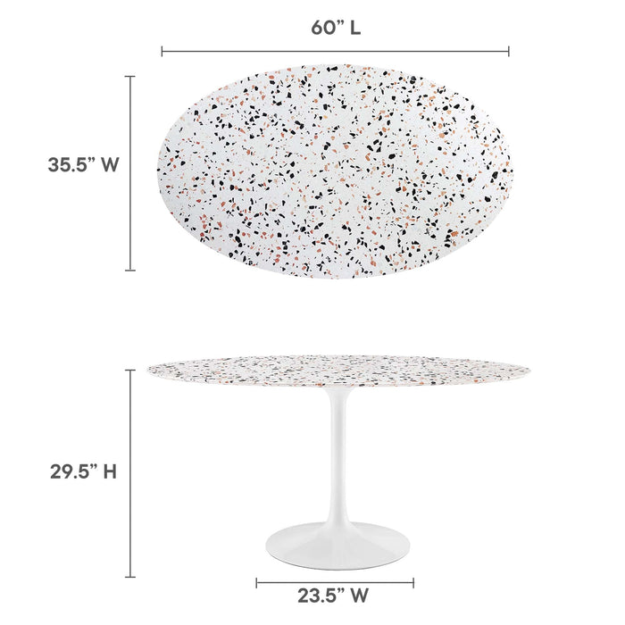 Lippa Oval Terrazzo Dining Table