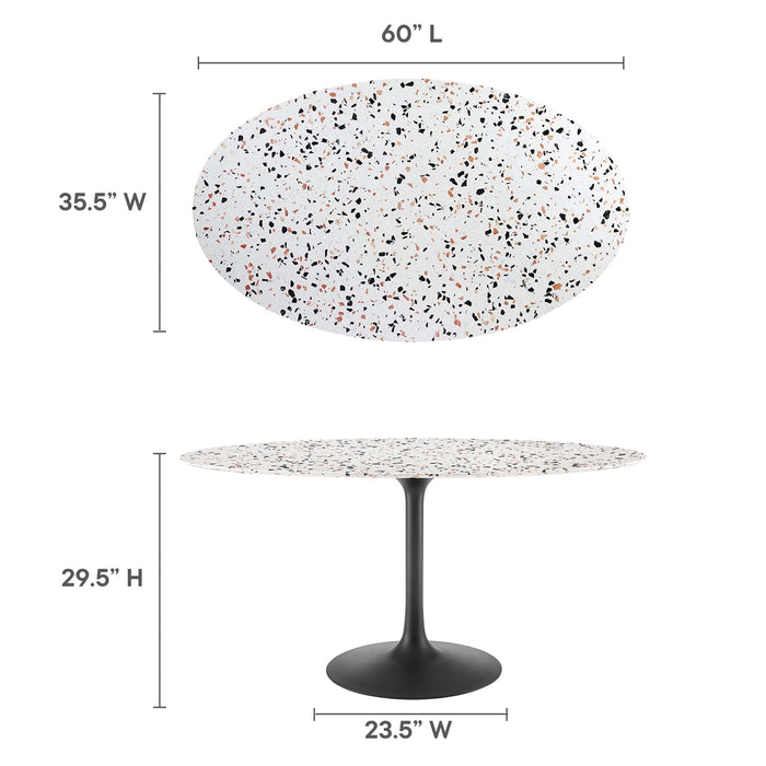 Lippa Oval Terrazzo Dining Table