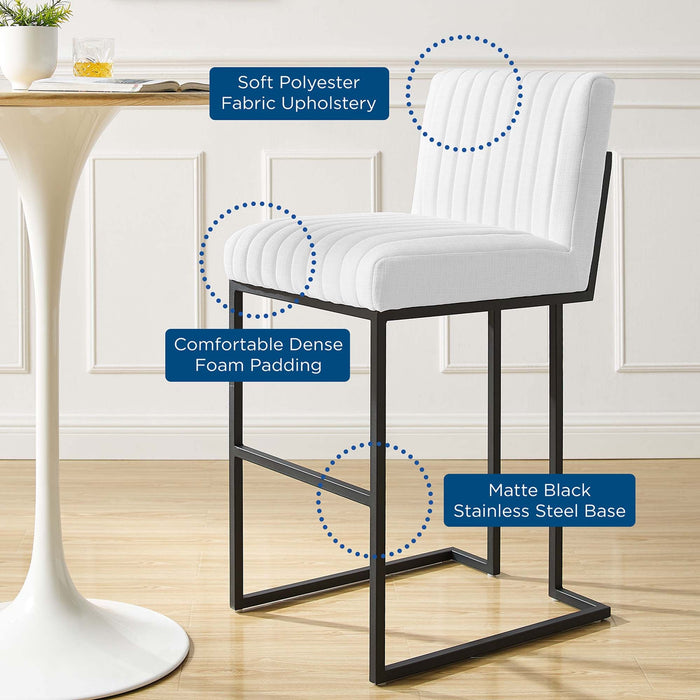 Indulge Channel Tufted Fabric Bar Stools