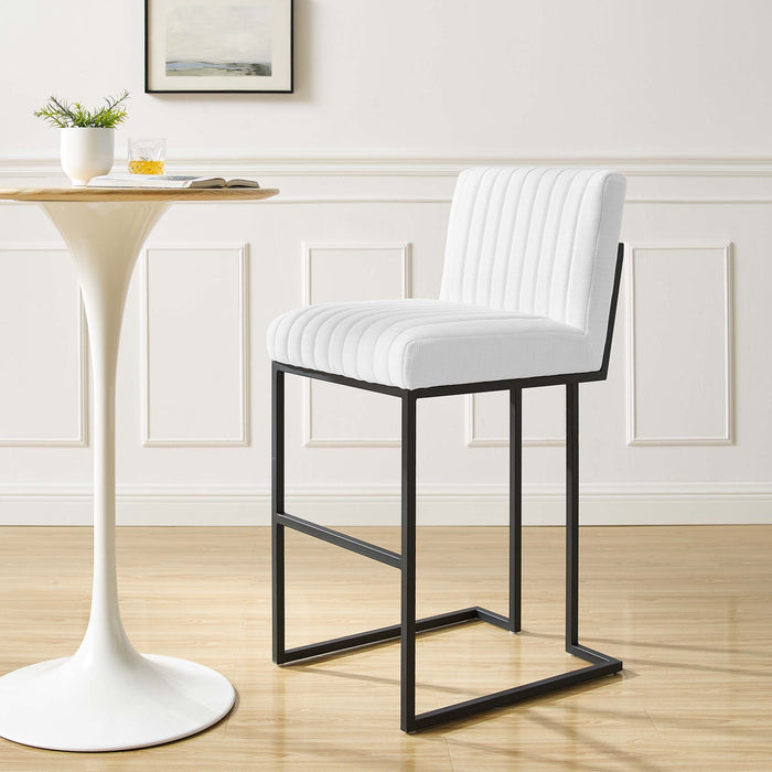 Indulge Channel Tufted Fabric Bar Stools