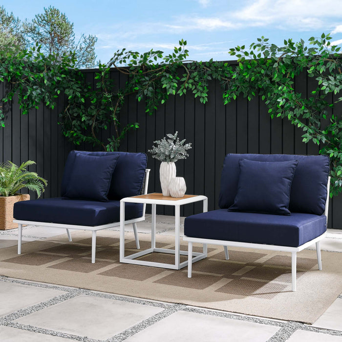 Stance 3 Piece Outdoor Patio Aluminum Set