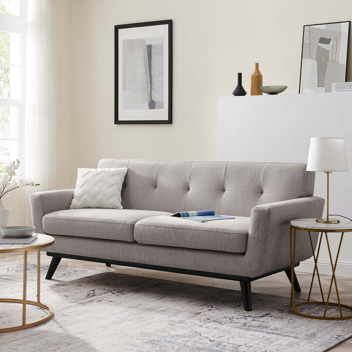 Engage Herringbone Fabric Loveseat