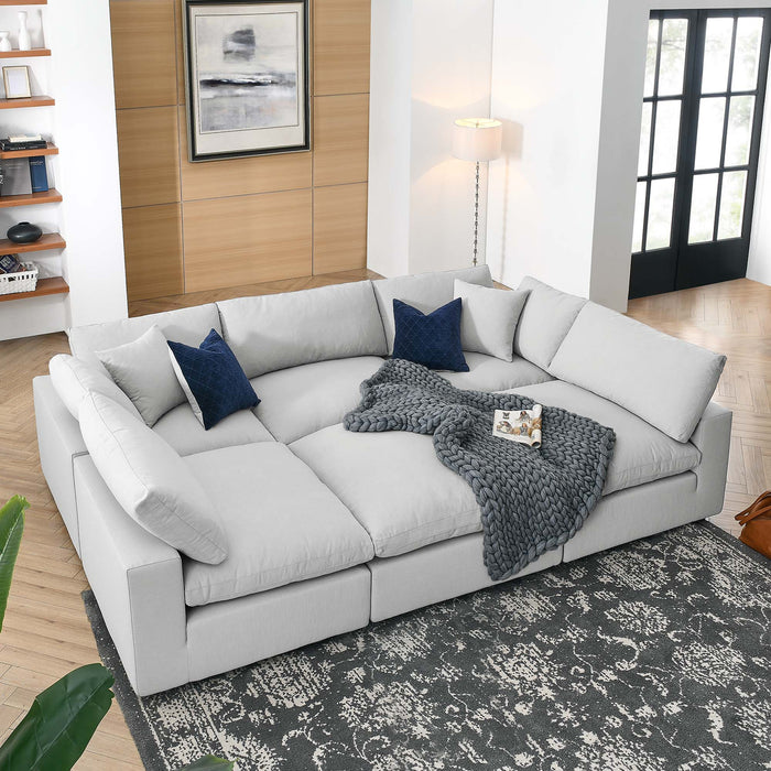 Commix Down Filled Overstuffed 6-Piece Sectional Sofa