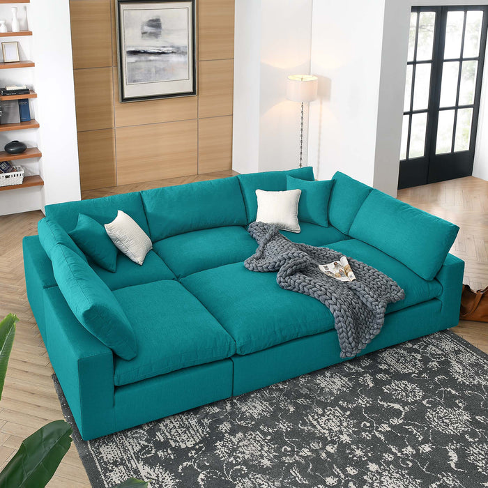 Commix Down Filled Overstuffed 6-Piece Sectional Sofa