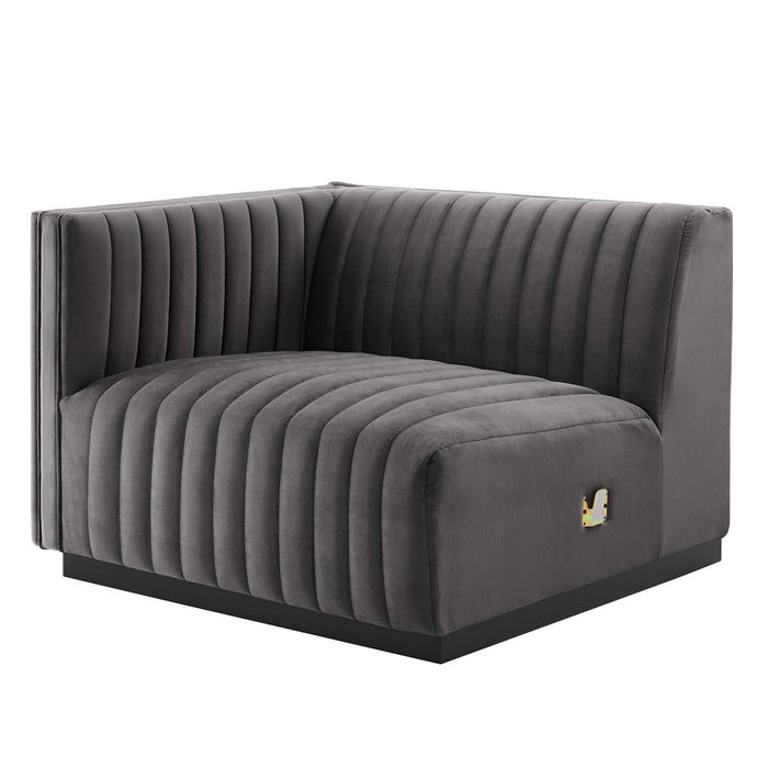 Conjure Channel Tufted Performance Velvet Sofa