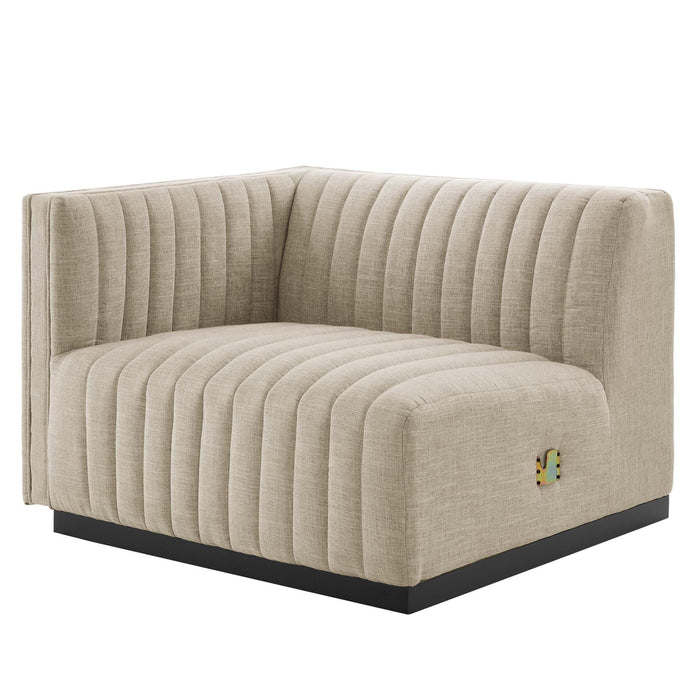 Conjure Channel Tufted Upholstered Fabric Sofa