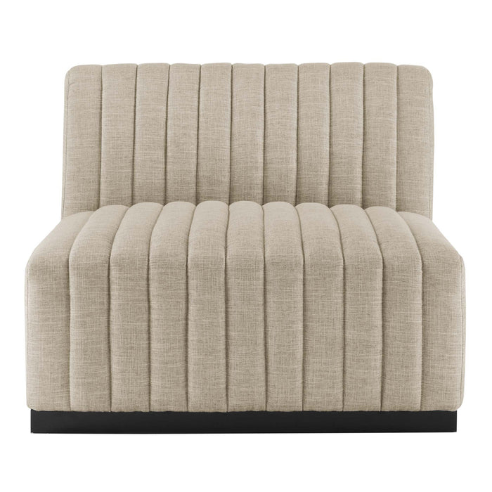 Conjure Channel Tufted Upholstered Fabric Sofa