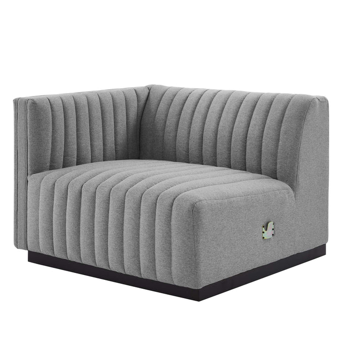 Conjure 4-Piece Channel Tufted Upholstered Fabric Sofa