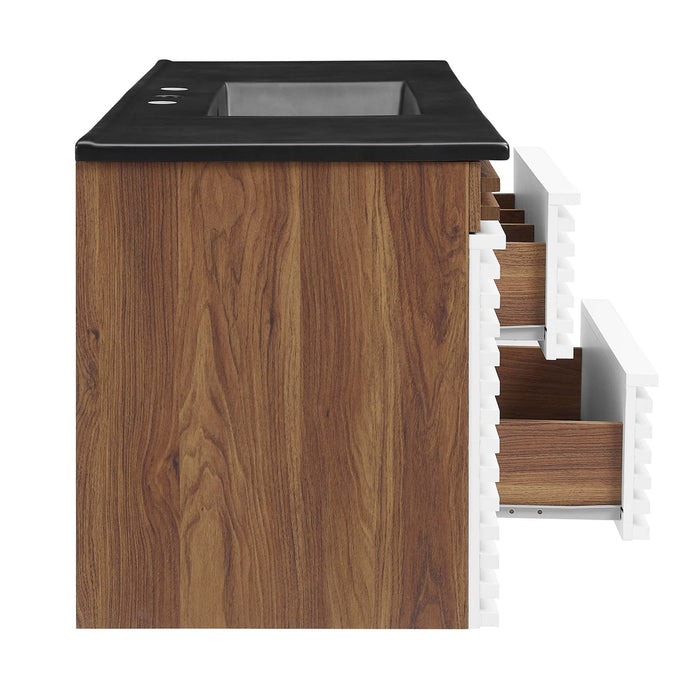 Render 48" Wall-Mount Bathroom Vanity Basin Included