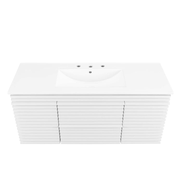 Render 48" Wall-Mount Bathroom Vanity Basin Included