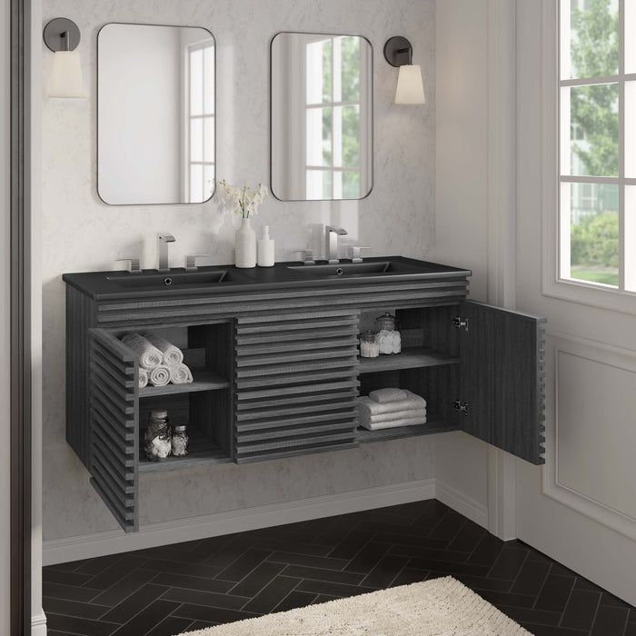 Render 48" Wall-Mount Bathroom Vanity Basin Included