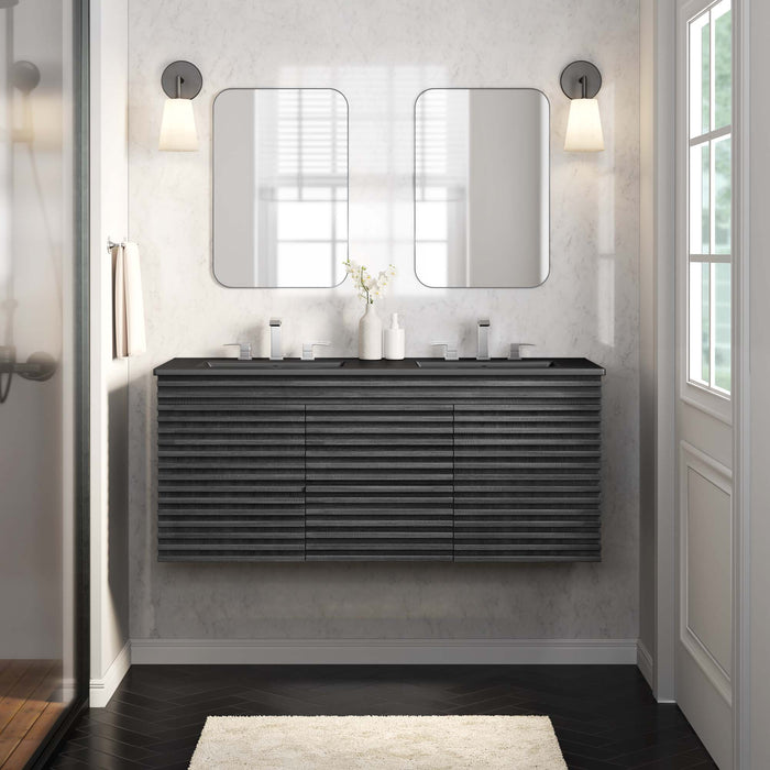 Render 48" Wall-Mount Bathroom Vanity Basin Included