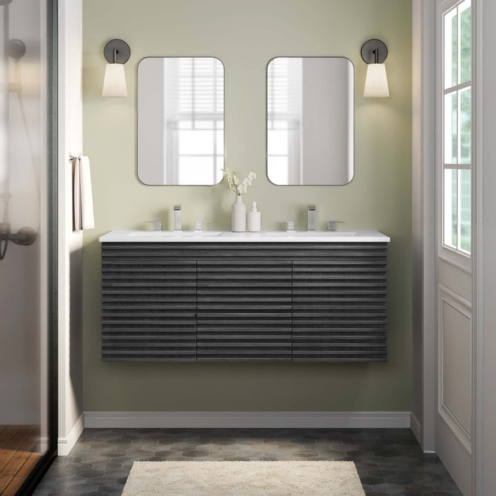 Render 48" Wall-Mount Bathroom Vanity Basin Included