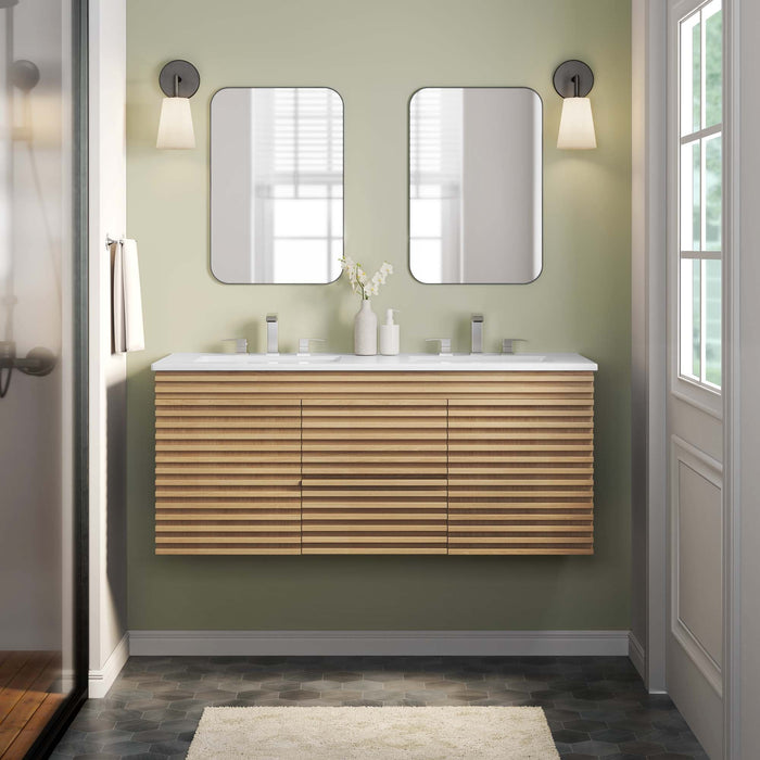 Render 48" Wall-Mount Bathroom Vanity Basin Included