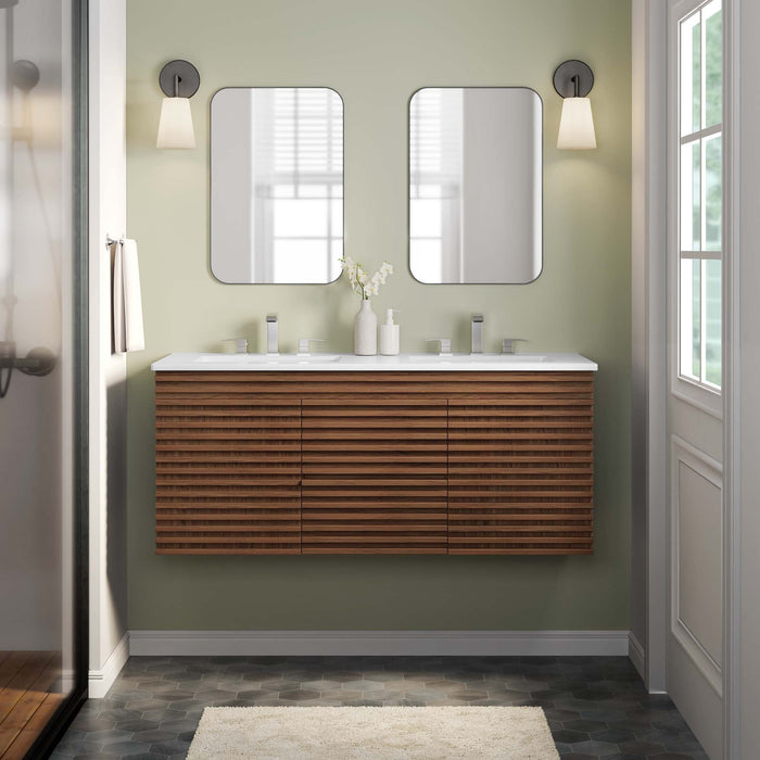 Render 48" Wall-Mount Bathroom Vanity Basin Included