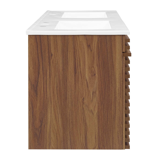 Render 48" Wall-Mount Bathroom Vanity Basin Included