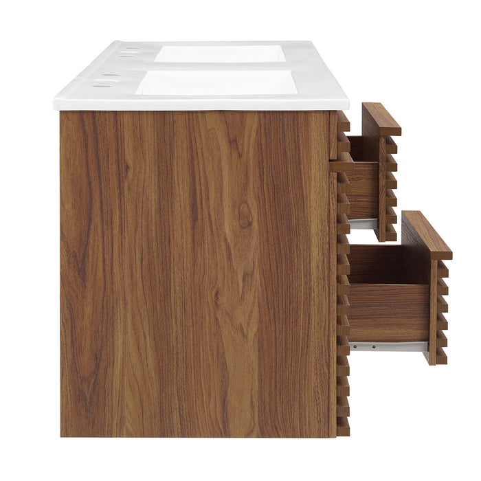 Render 48" Wall-Mount Bathroom Vanity Basin Included