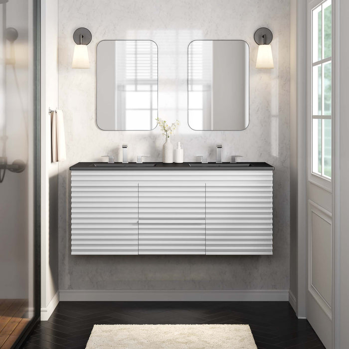 Render 48" Wall-Mount Bathroom Vanity Basin Included