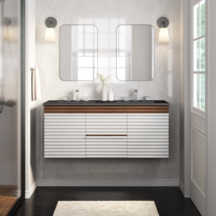 Render 48" Wall-Mount Bathroom Vanity Basin Included