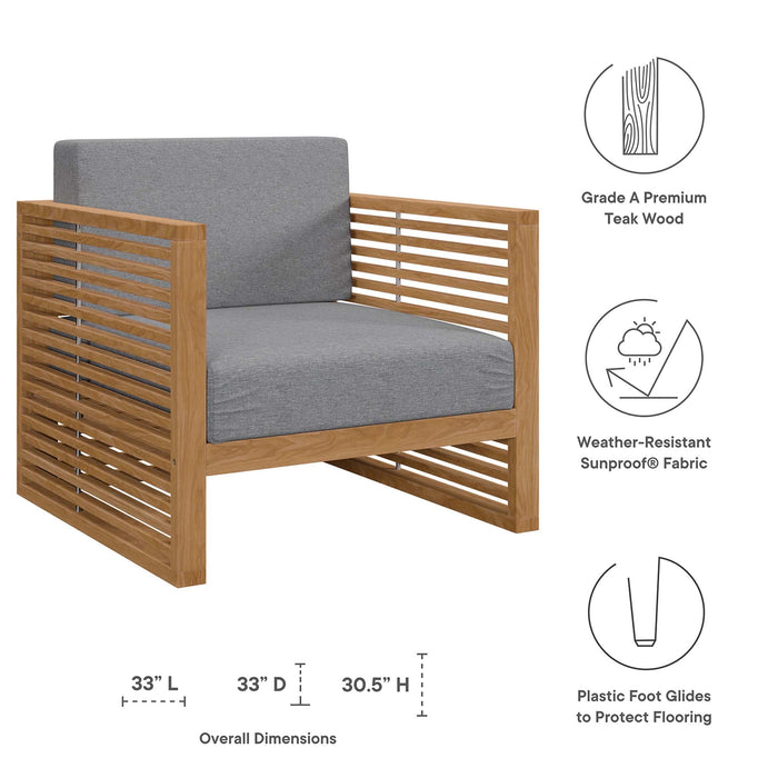 Carlsbad 3-Piece Teak Wood Outdoor Patio Outdoor Patio Set