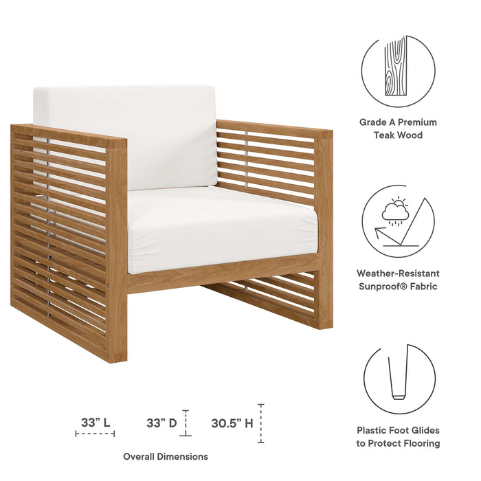 Carlsbad 3-Piece Teak Wood Outdoor Patio Outdoor Patio Set