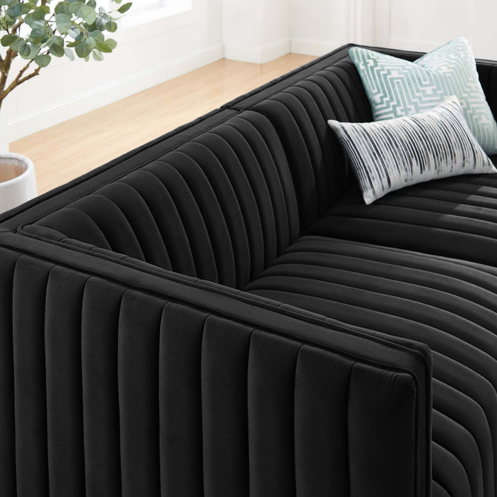 Conjure Channel Tufted Performance Velvet Loveseat