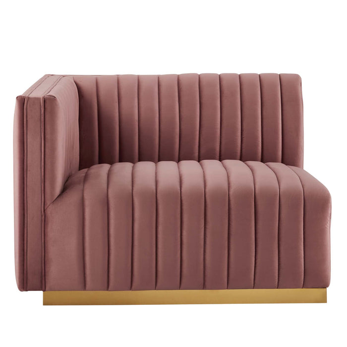 Conjure Channel Tufted Performance Velvet Loveseat