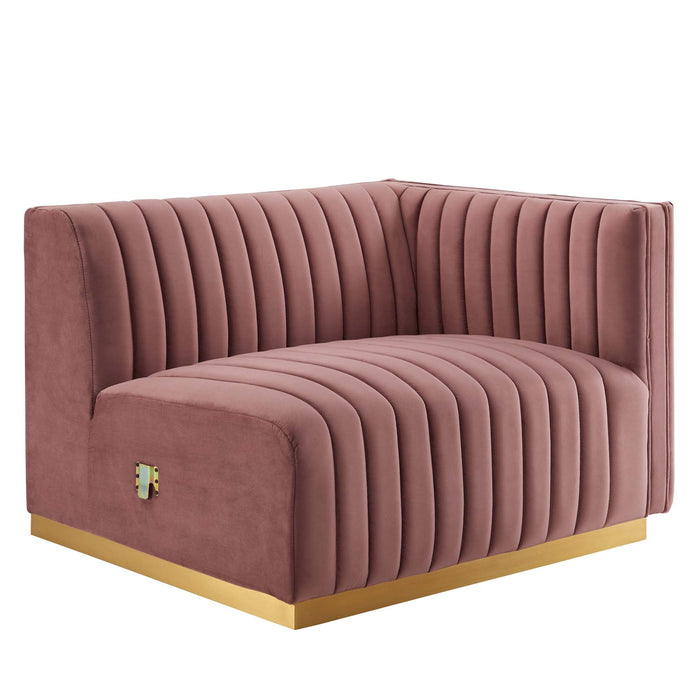 Conjure Channel Tufted Performance Velvet Loveseat