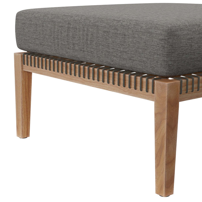 Clearwater Outdoor Patio Teak Wood Ottoman