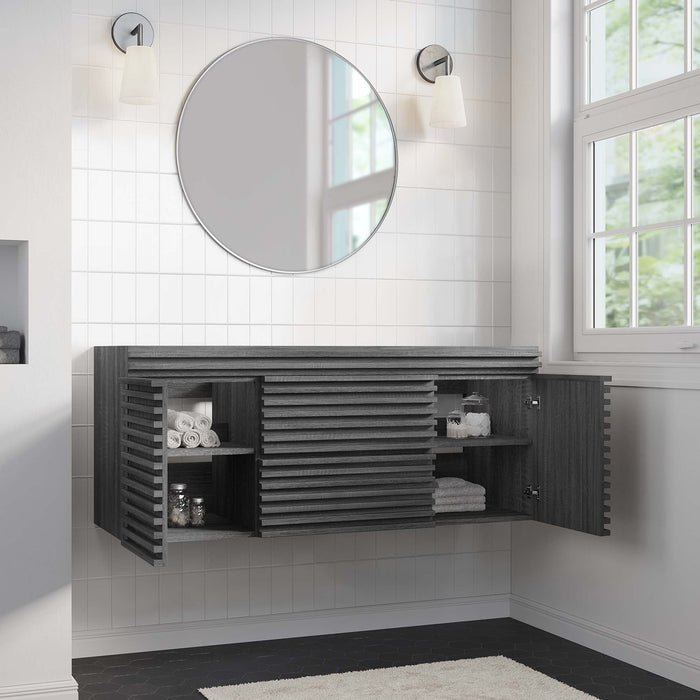 Render 48" Wall-Mount Bathroom Cabinet Basin Not Included