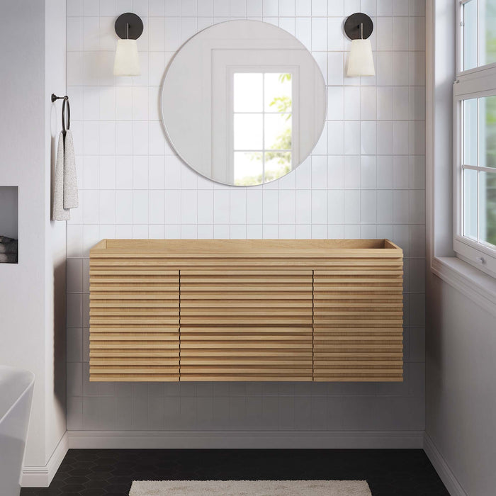 Render 48" Wall-Mount Bathroom Cabinet Basin Not Included