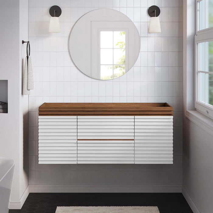 Render 48" Wall-Mount Bathroom Cabinet Basin Not Included