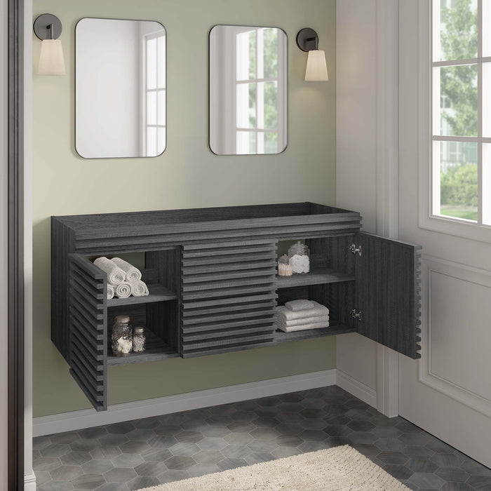 Render 48" Wall-Mount Bathroom Cabinet Basin Not Included