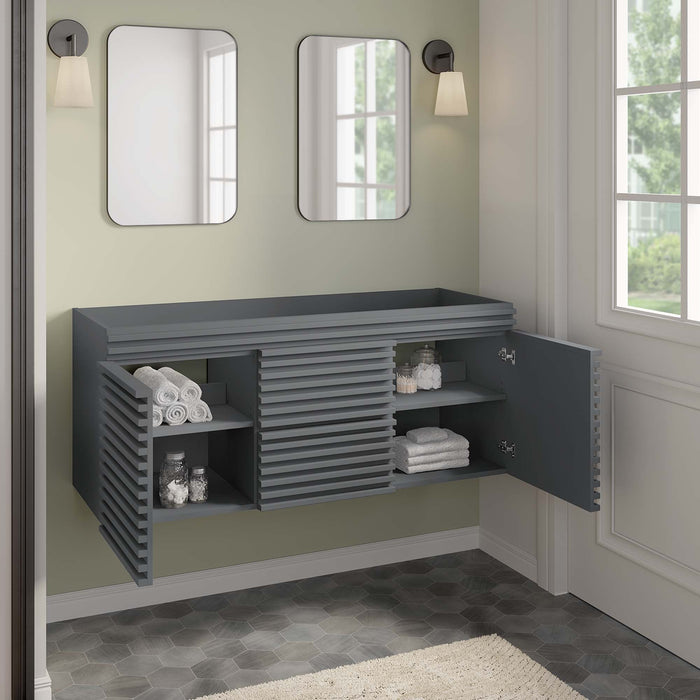 Render 48" Wall-Mount Bathroom Cabinet Basin Not Included