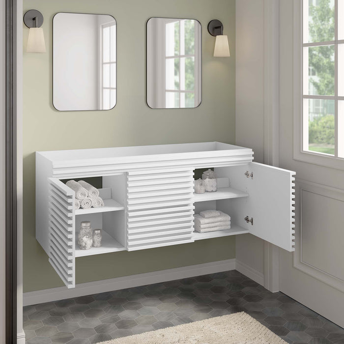 Render 48" Wall-Mount Bathroom Cabinet Basin Not Included