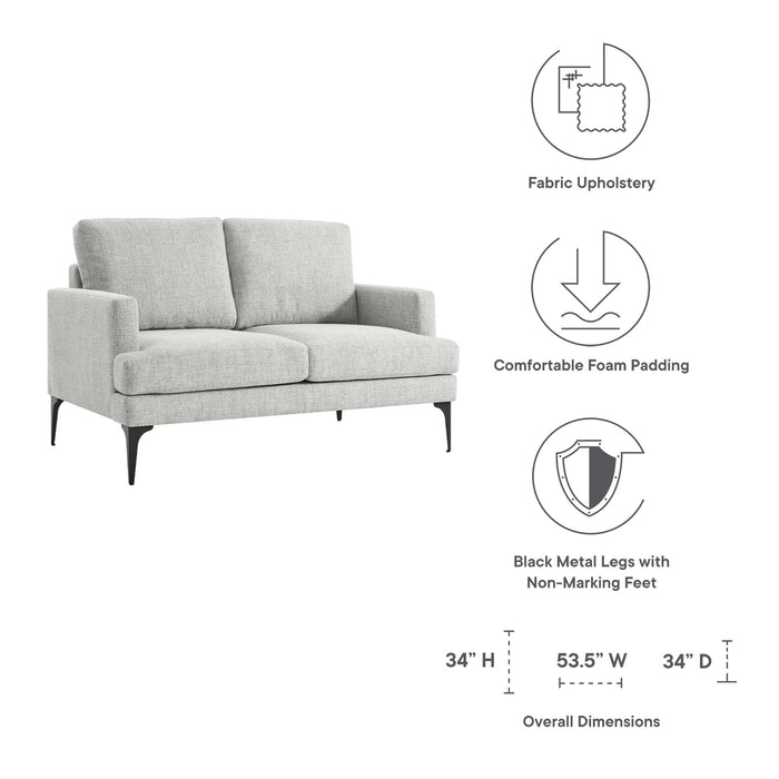 Evermore Upholstered Fabric Loveseat