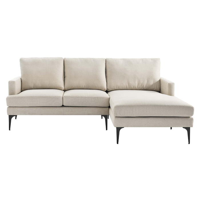 Evermore Right-Facing Upholstered Fabric Sectional Sofa