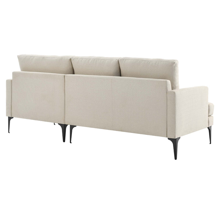 Evermore Right-Facing Upholstered Fabric Sectional Sofa