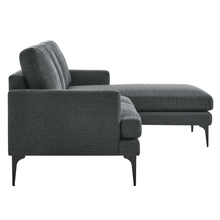 Evermore Right-Facing Upholstered Fabric Sectional Sofa