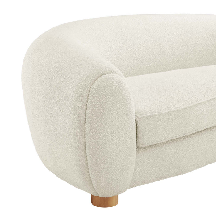 Abundant Boucle Upholstered Fabric Sofa