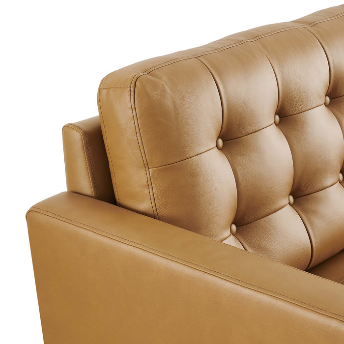 Exalt Tufted Leather Loveseat