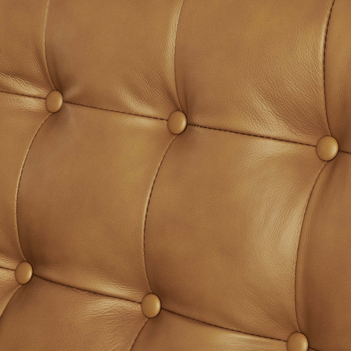 Exalt Tufted Leather Loveseat