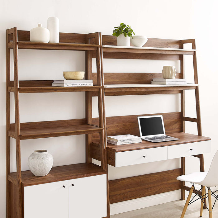 Bixby 2-Piece Wood Office Desk and Bookshelf