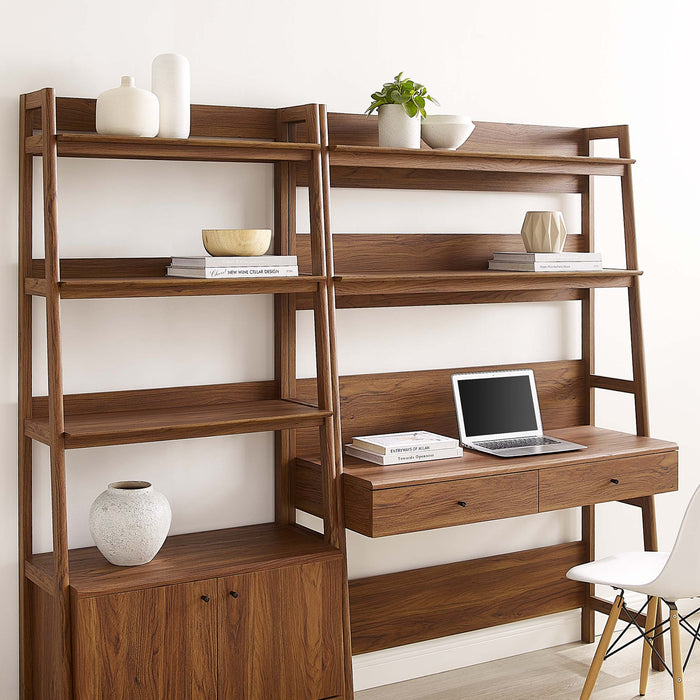 Bixby 2-Piece Wood Office Desk and Bookshelf